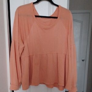 SO Women's Peach Long Sleeve Blouse